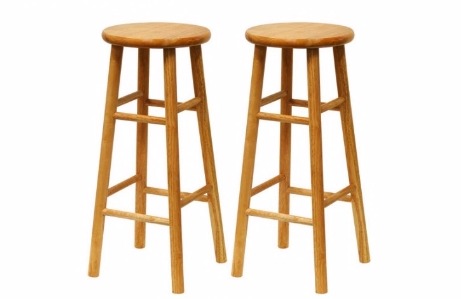 Set of 2 Natural Wood 30″ Bar Stools Only $39.00!! ($19.50 Each)
