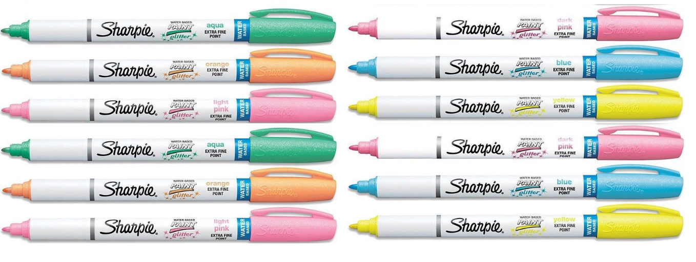 Sharpie Sanford Water Based Pastel Glitter Paint Markers, 36-pack—$22.99!!