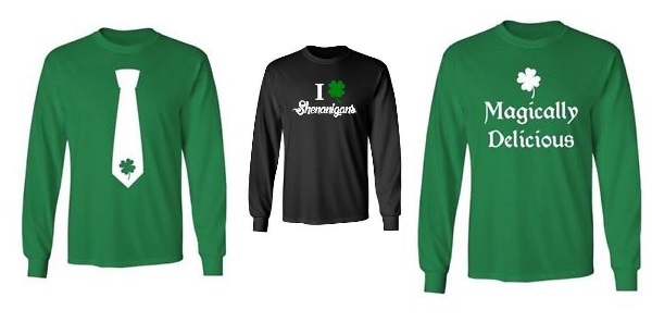 St Patrick’s Day Long Sleeve T-Shirts Only $14.99 SHIPPED!!