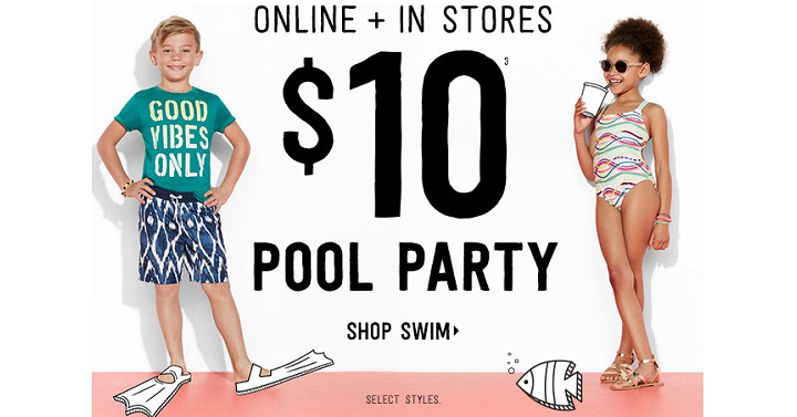 Crazy 8: Swimsuits & Rash Guards Only $10 Each + FREE Shipping with Visa Checkout!