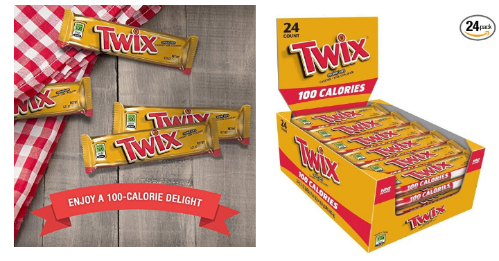 TWIX 100 Calories Caramel Chocolate Cookie Bar Candy (24-Count Box) Only $7.50! That’s Only $0.31 per Bar!