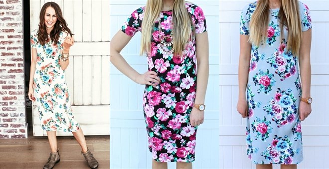 Floral Short Sleeve Tee Dresses – Just $21.99 at Jane!