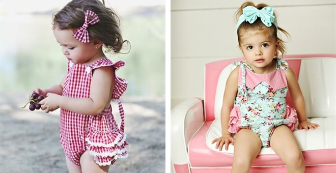 Spring Baby Rompers Only $14.95!