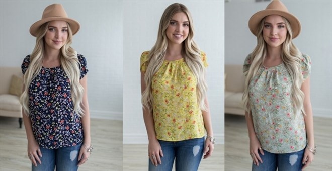 Tulip Sleeve Floral Top from Jane – Just $16.99!