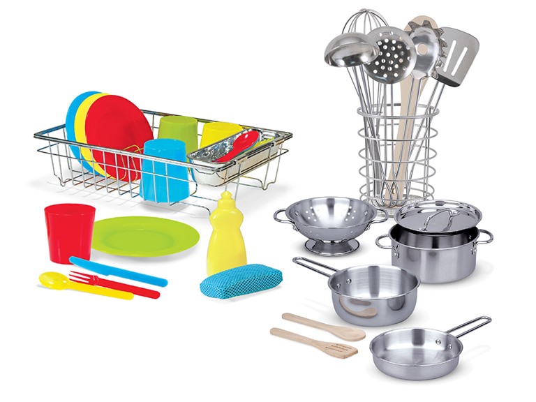 Melissa & Doug Let’s Play House! Bundle – Utensils, Pots & Pans, Wash & Dry Dish Set – Just $35.99!