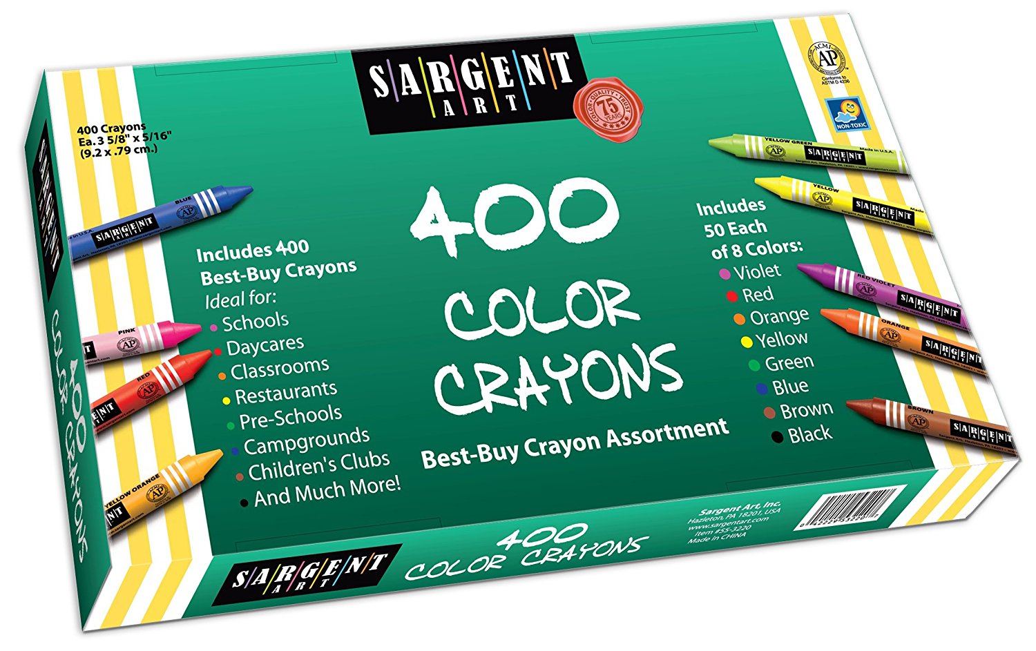 Sargent Art Best-Buy Crayon Assortment – 400-Count – Just $13.76!