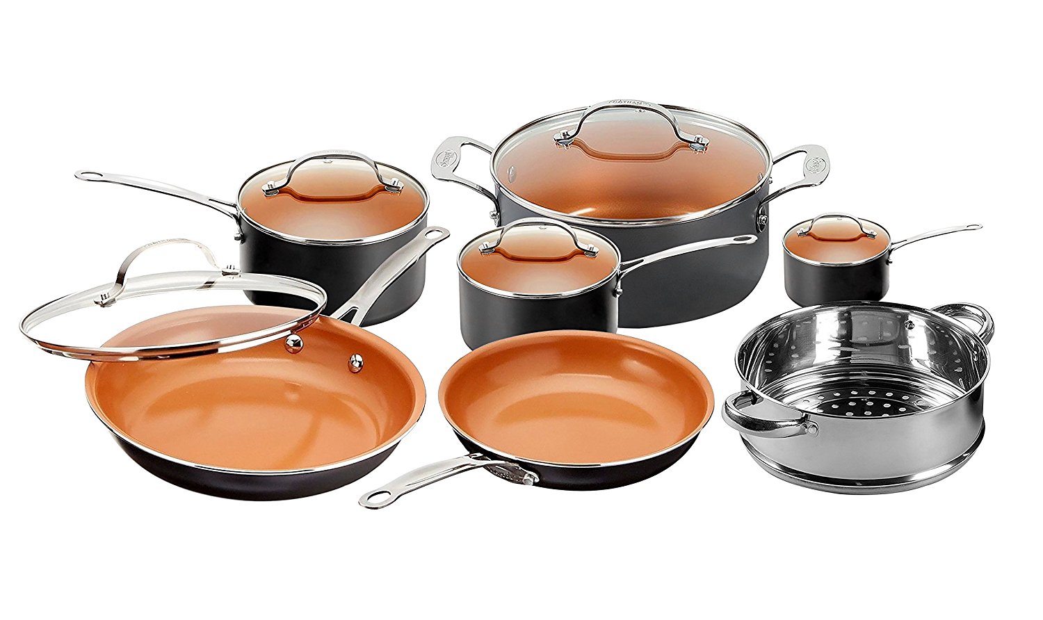 Gotham Steel 10-Piece Nonstick Copper Frying Pan & Cookware Set Down to $79.99!