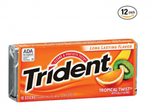 Trident Sugar Free Gum Tropical Twist 12-Pack Just $5.12 Shipped!