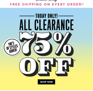 HOT! 75% Off Clearance & FREE Shipping At The Children’s Place Today Only!