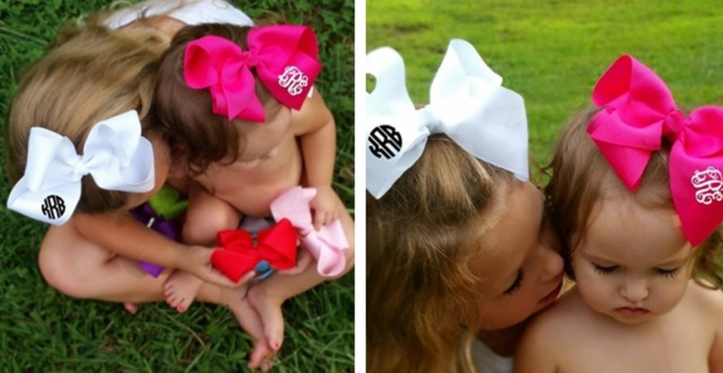 Large Monogrammed Hair Bows Just $5.99! Perfect For Cheer, Dance or Everyday Wear!