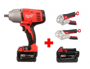 Milwaukee 18-Volt Lithium-Ion Cordless High-Torque Impact Wrench Set Just $199.00!