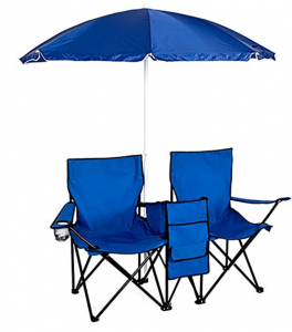 Double Folding Chair w/ Umbrella, Cooler, & Table Just $28.98 Shipped!