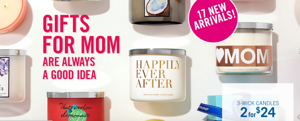 Bath & Body Works: 3-Wick Candles Two for $24 & $1.00 Shipping On Orders Of $30 Or More!