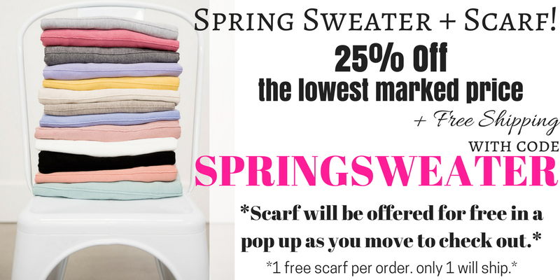 Cents of Style – 2 For Tuesday – Spring Sweater & Scarf for 25% off! FREE SHIPPING!