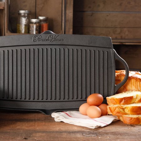 The Pioneer Woman Timeless Cast Iron Pre-Seasoned Reversible Grill/Griddle – Just $19.97!