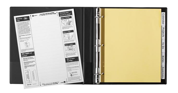 Avery Big Tab Insertable Dividers – Only $0.69!