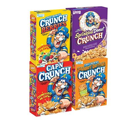 Cap’N Crunch Breakfast Cereal, Variety Pack (4 Count) – Only $10.49!