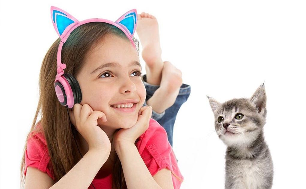MindKoo Kids Cat Ear Headphones Only $12.59!