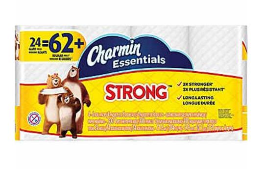 Charmin Essentials Strong Toilet Paper 24 Giant Rolls – Only $9.99!