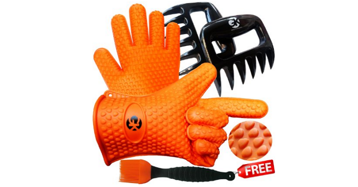 Silicone BBQ Cooking Gloves with Meat Shredder and Baster Only $16.95! (Reg. $59.95)