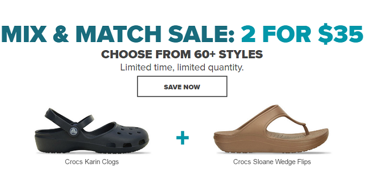 WOW! Crocs: Mix & Match 2 Pairs for $35 Shipped!