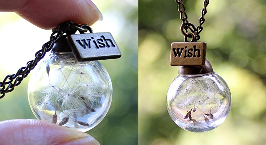 Handmade Real Dandelion Make a Wish Necklace Only $5.99 Shipped!