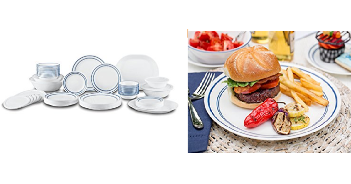 Corelle Livingware Classic Cafe Blue Dinnerware Set (74 Piece) Only $93.88!