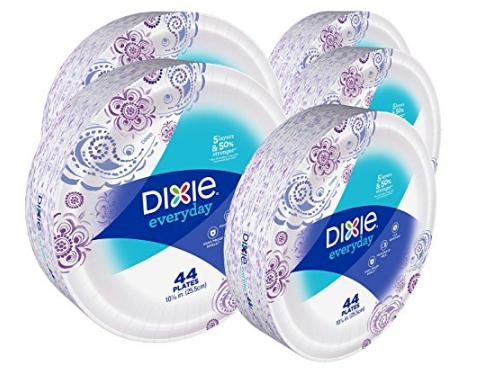 Dixie Everyday Paper Plates, 10 1/16 Inches, 44 Count (Pack of 5) – Only $17.09!