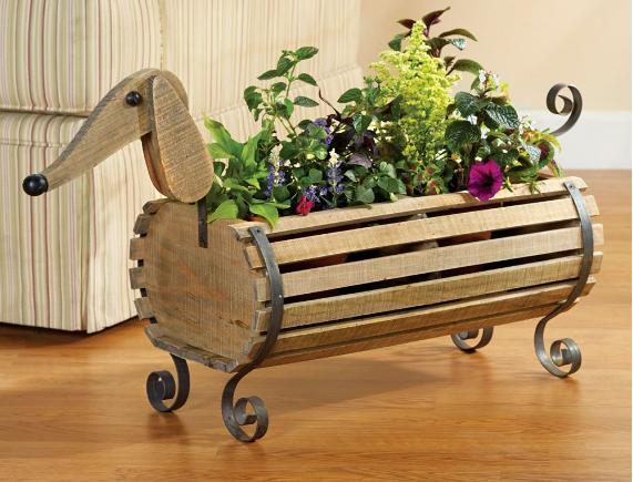 Wooden Dachshund Flower Planter – Only $49.99 Shipped!