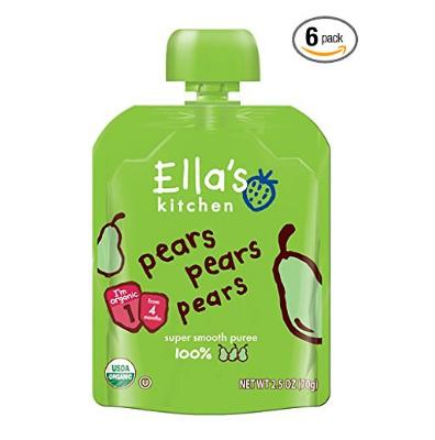 Ella’s Kitchen Organic Stage 1, Pears Pears Pears, 2.5 Ounce (Pack of 6) – Only $4.33!