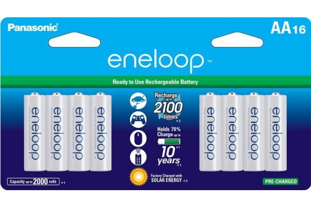 Panasonic Eneloop Rechargeable AA Batteries, 16 ct—$28.58!