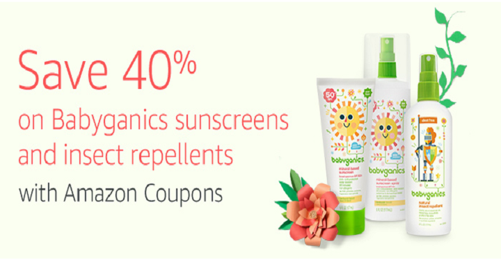 Amazon: Save 40% Off Babyganics Sunscreens & Insect Repellents!