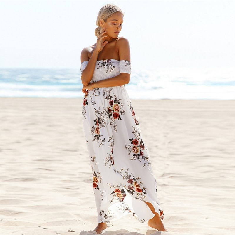 Floral Printed Long Dresses Only $22.99 on Groopdealz!
