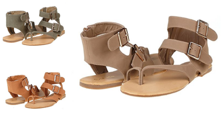Women’s Fashion Gladiator Double Buckle Sandals Starting at $16.99!