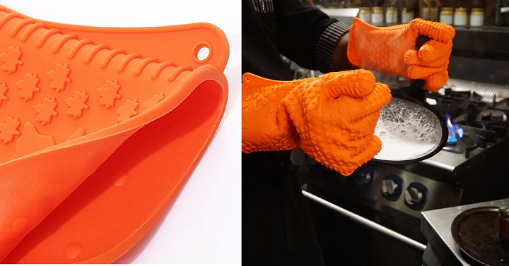 Orange Silicone Heat Resistant Gloves Only $11.99! Great Father’s Day Gift Idea!