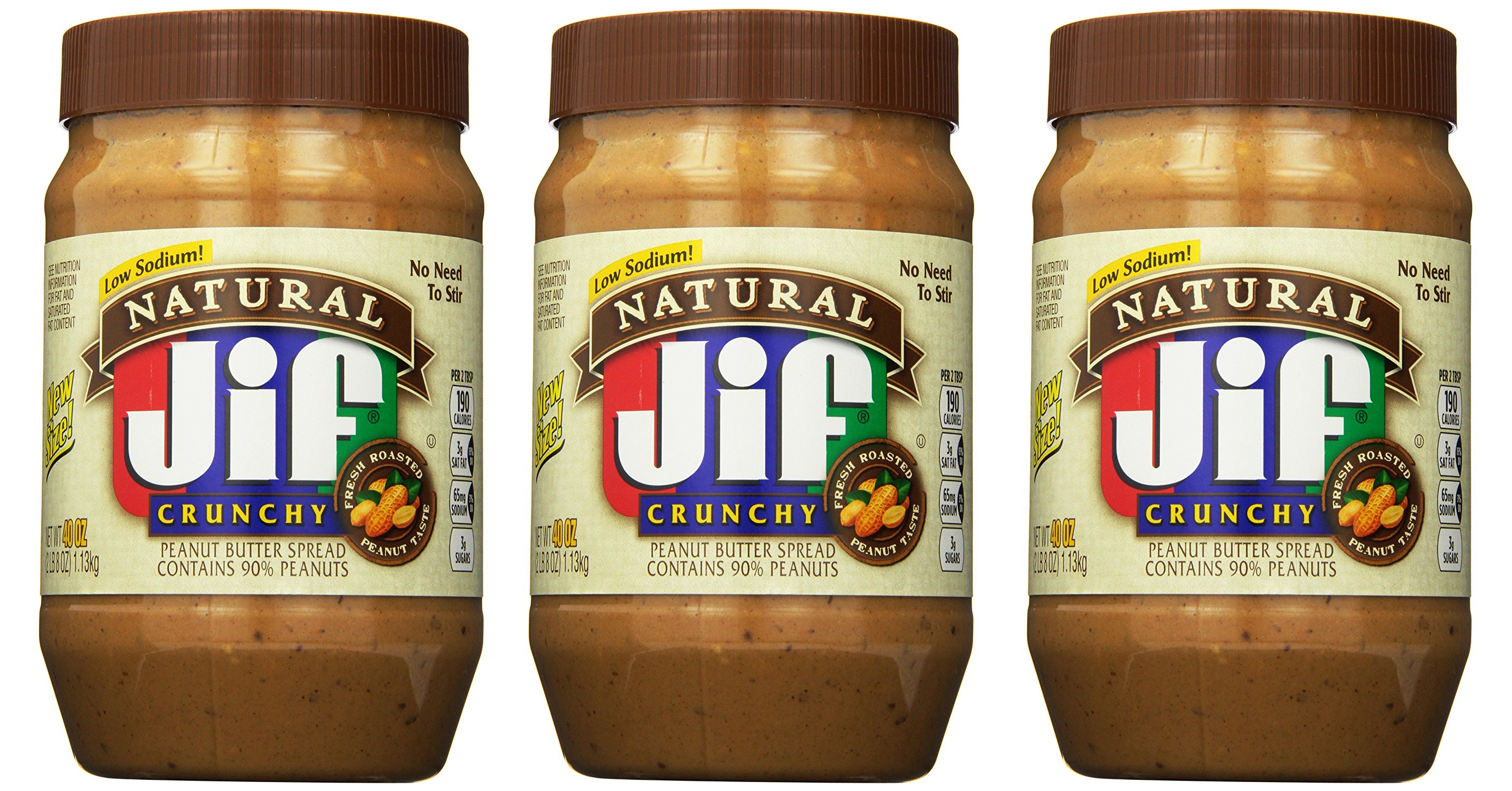 Jif Natural Crunchy Peanut Butter Spread 40oz Jar Only $4.25 Each!