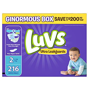 HOT! Luvs Ultra Leakguards Diapers Size 2 (216 Count) Only $13.58 Shipped For Prime Members! That’s $.06 Per Diaper!! HOT! Luvs Ultra Leakguards Diapers Size 2 (216 Count) Only $13.58 Shipped For Prime Members! That’s $.06 Per Diaper!!