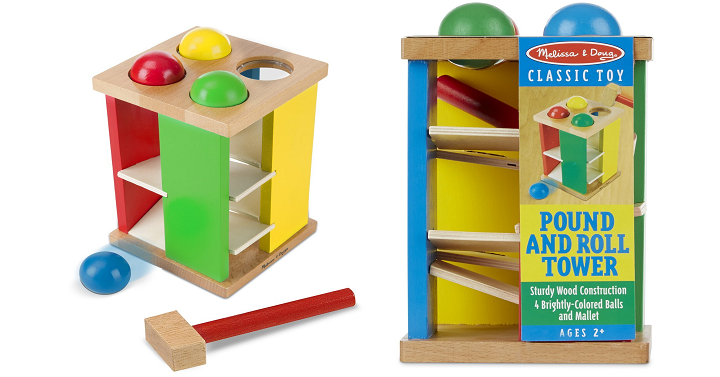 Melissa & Doug Deluxe Pound and Roll Wooden Tower Toy With Hammer Only $8.98!