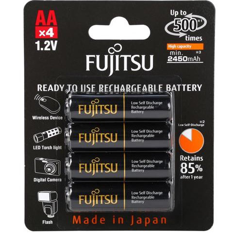 Fujitsu AA Pre-Charged Rechargeable Batteries 4 Pack ONLY $9.99!