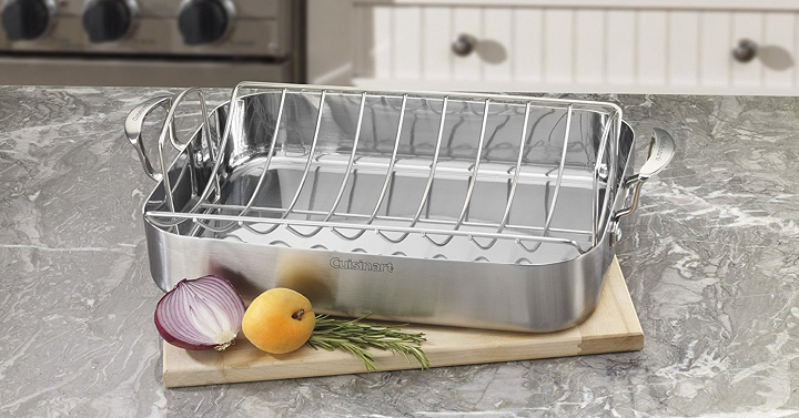 Cuisinart Pro Stainless 16″ Rectangular Roaster with Rack Only $47.40 Shipped!