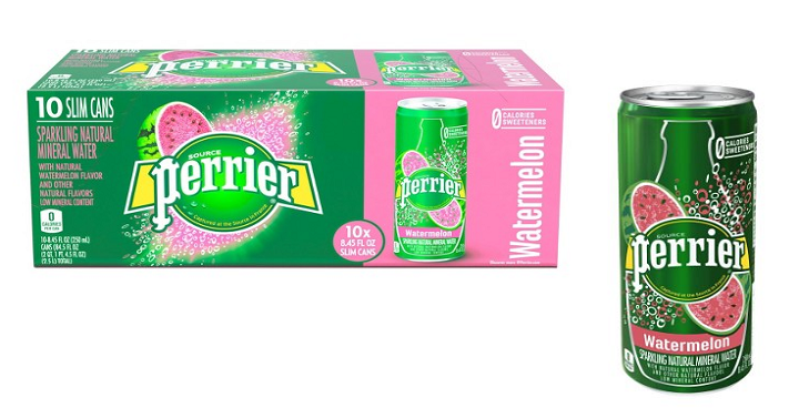 Perrier Sparkling Natural Mineral Water, Watermelon (Pack of 10) Only $7.59 Shipped!