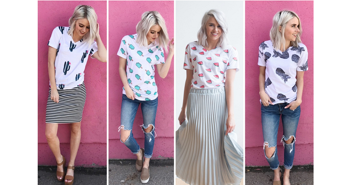 Fun Summer Tees Only $14.99 in 4 Styles!