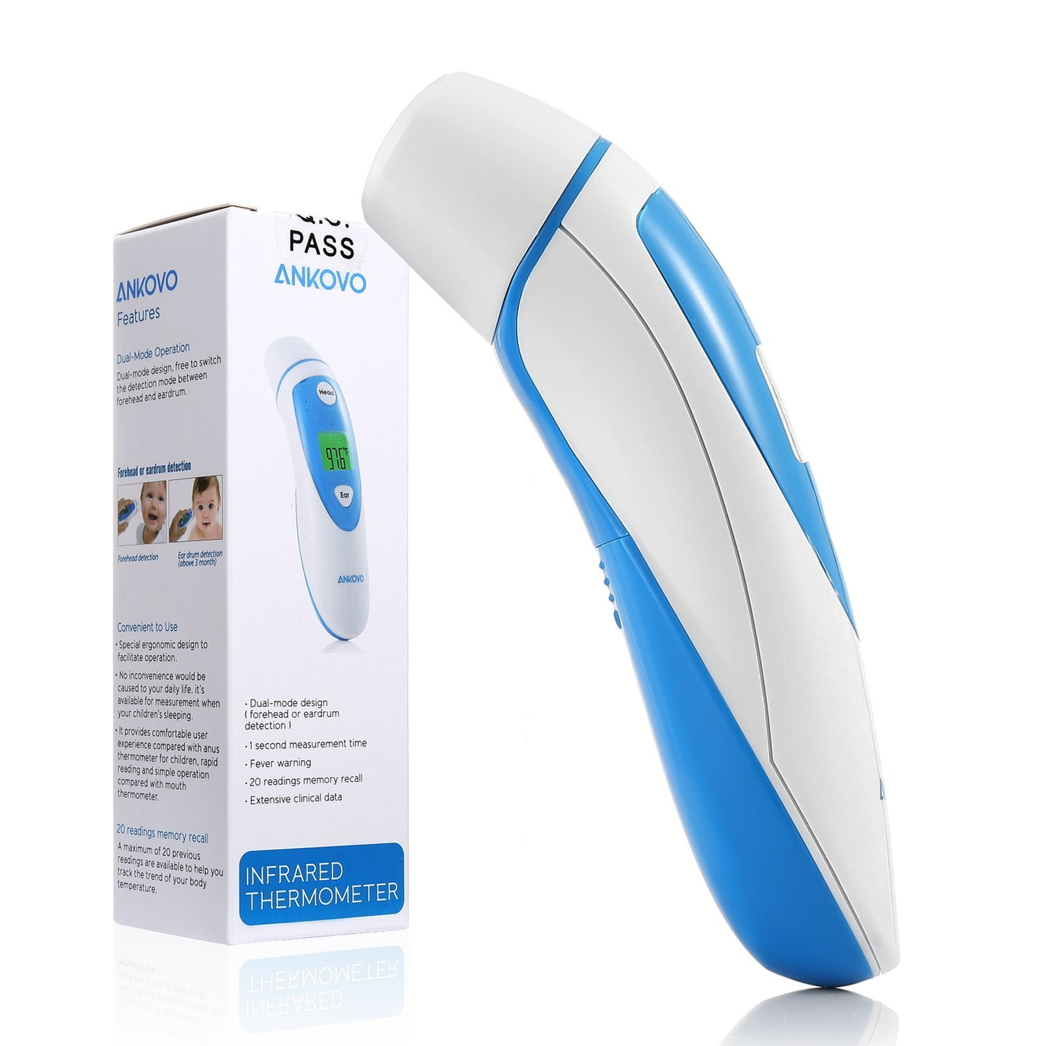 ANKOVO Medical Digital Infrared Forehead and Ear Thermometer Only $19.83!