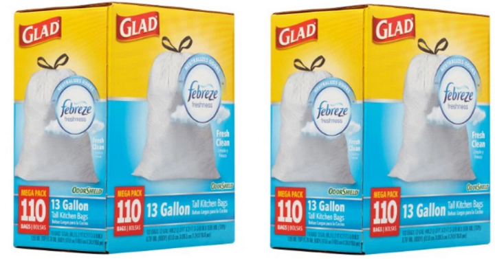 Home Depot: Glad Odorshield 13 Gallon Trash Bags (110 Count) Only $8.47 In-Store TODAY ONLY!