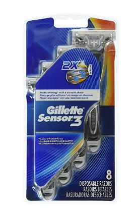 Gillette Sensor3 Men’s Disposable Razor, 8 Count – Only $5.54!