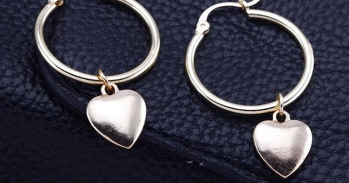 Large Heart Hoop Earrings – Only $4.99 Shipped!