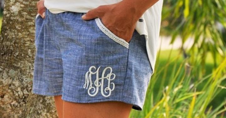 Monogram Chambray Shorts – Only $20.99!