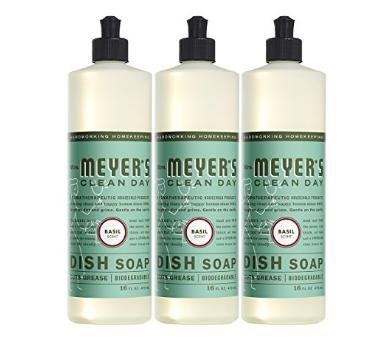 Mrs. Meyers Liquid Dish Soap, Basil, 16 Fluid Ounce (Pack of 3) – Only $7.35!