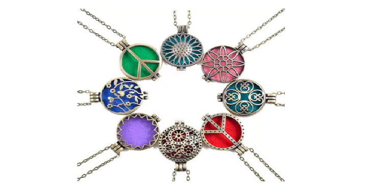 Essential Oil Necklace with 10 Replaceable Pads Only $8.99 Shipped! (Reg. $15.99)