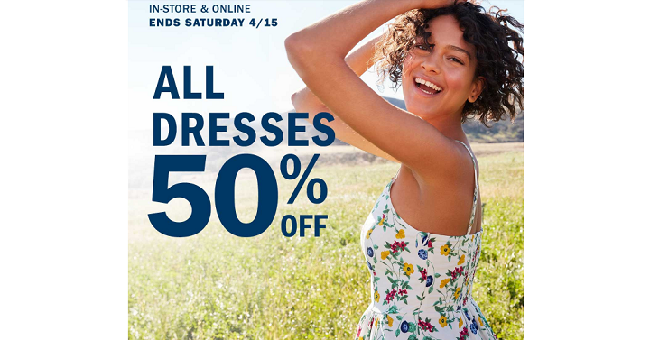 Old Navy: Take 50% off All Dresses! Prices Start at Just $5.99!